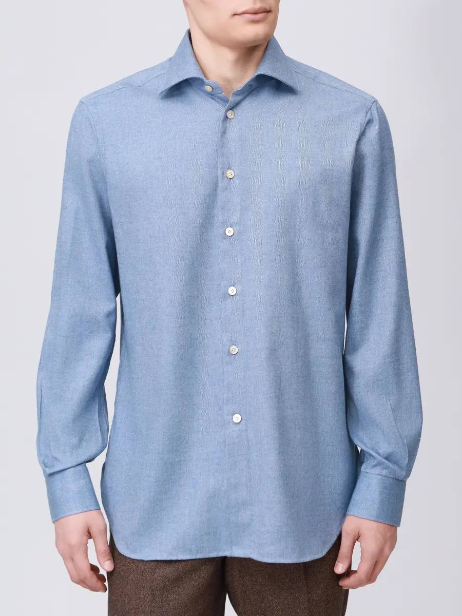 Рубашка Slim Fit из хлопка и лиоцелла