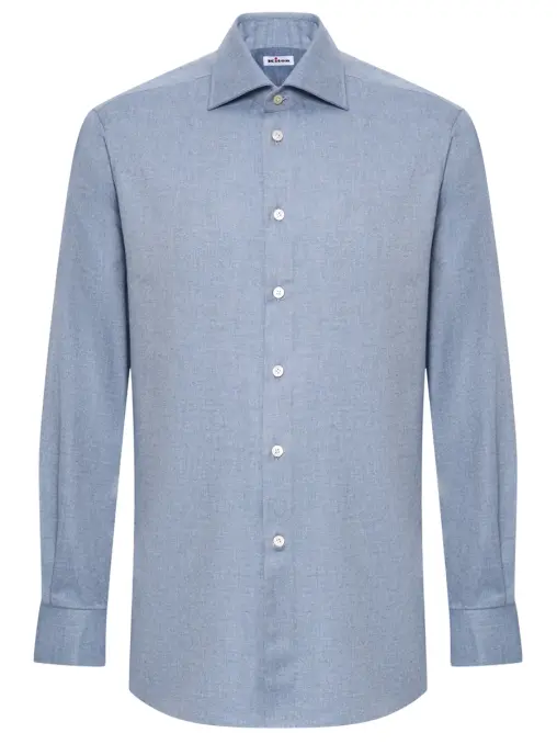 Рубашка Slim Fit из хлопка и лиоцелла KITON