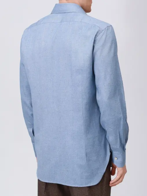 Рубашка Slim Fit из хлопка и лиоцелла KITON