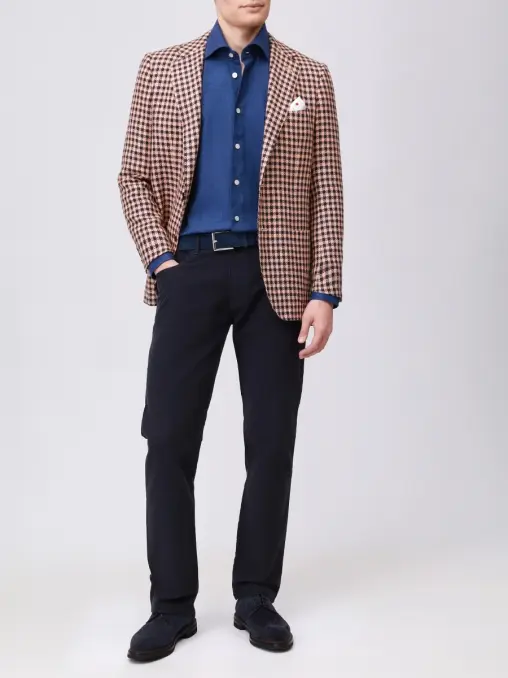 Рубашка Slim Fit из хлопка и лиоцелла KITON