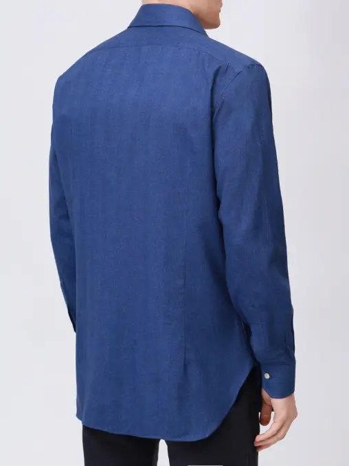 Рубашка Slim Fit из хлопка и лиоцелла KITON