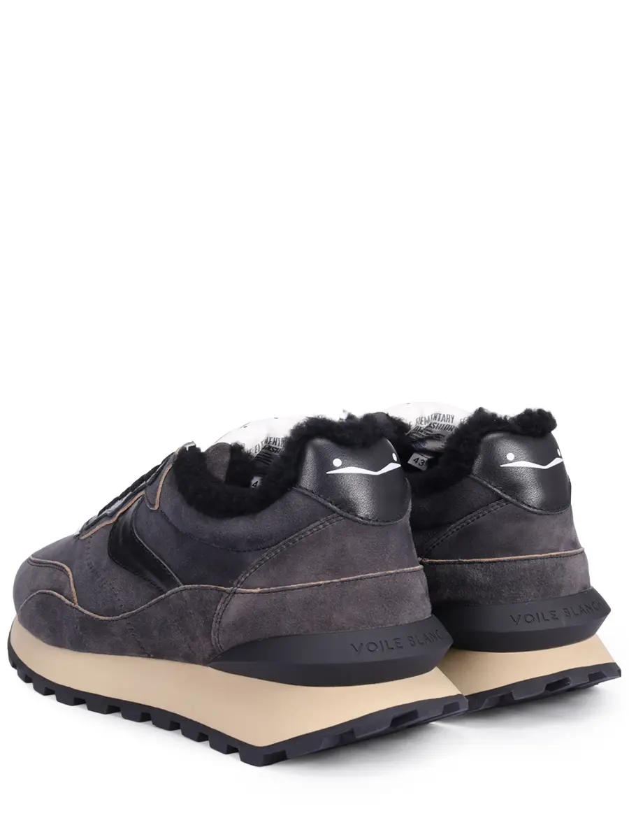 Кроссовки замшевые на меху