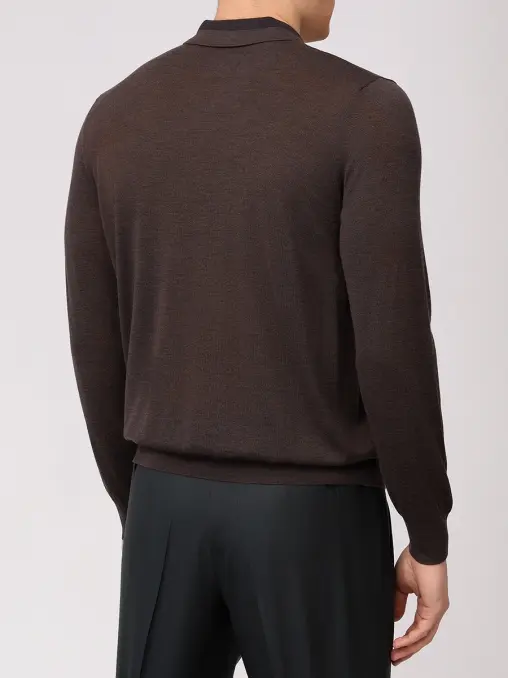 Поло из шерсти и шелка BERTOLO LUXURY MENSWEAR