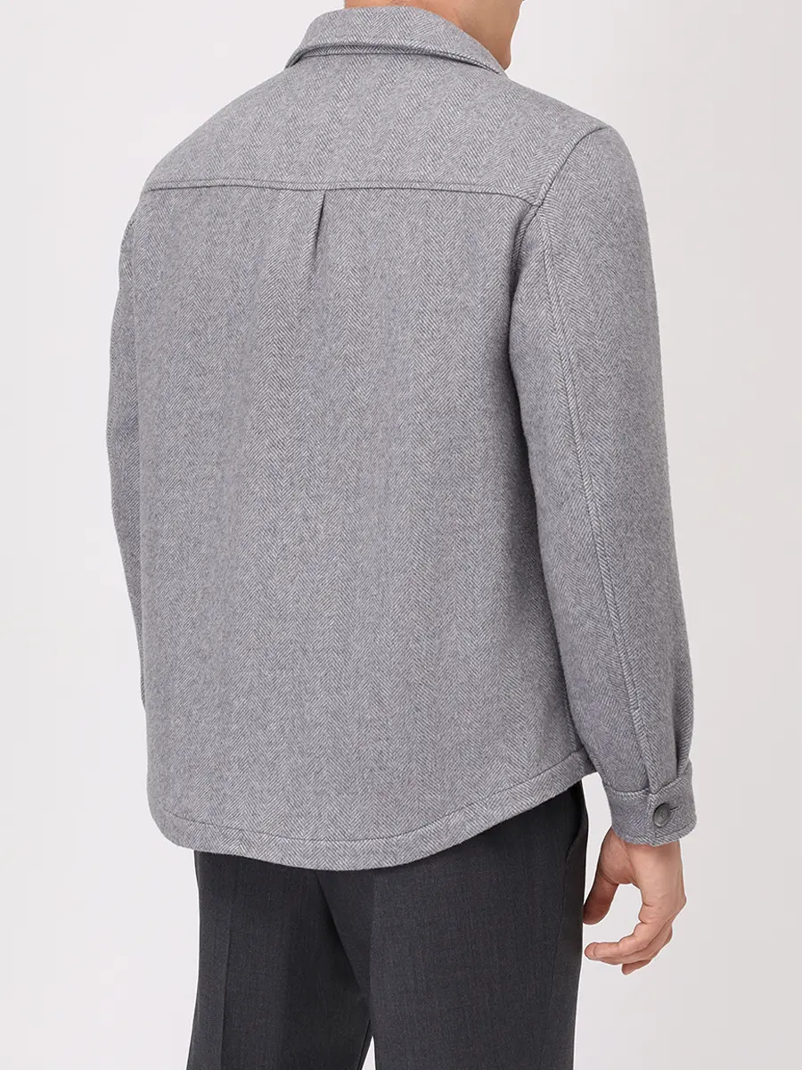 Рубашка Relaxed Fit из шерсти и лиоцелла