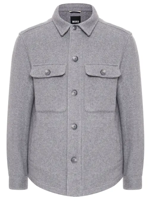 Рубашка Relaxed Fit из шерсти и лиоцелла BOSS
