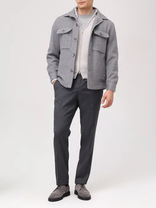 Рубашка Relaxed Fit из шерсти и лиоцелла BOSS