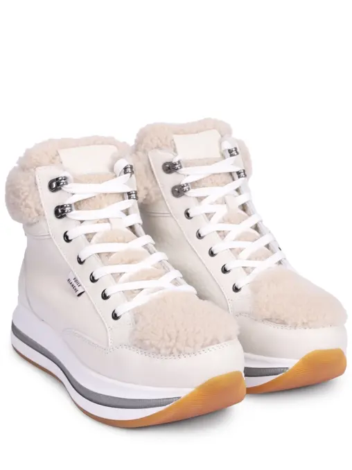 Ботинки кожаные на меху VOILE BLANCHE