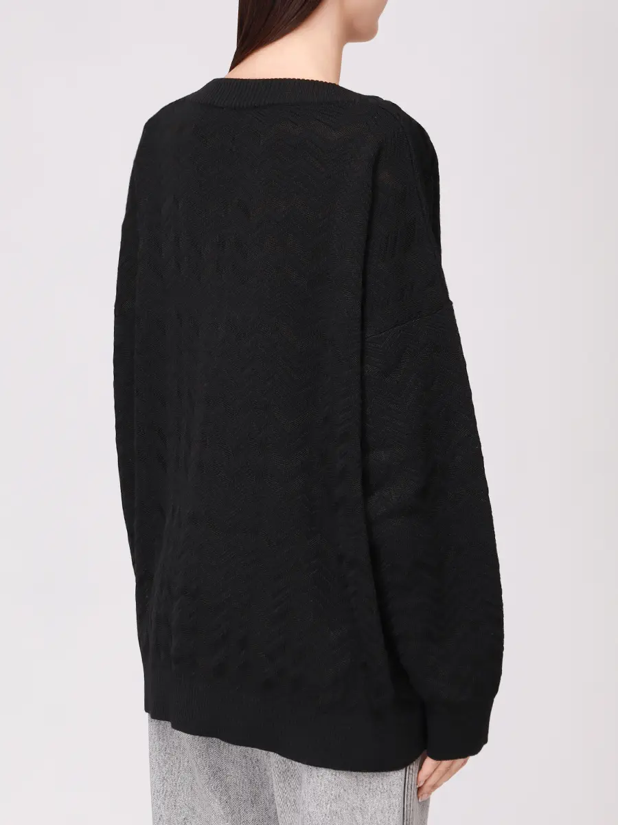 Пуловер из вискозы и шерсти