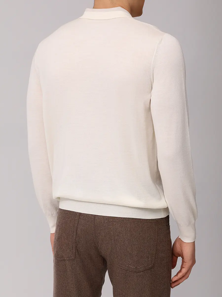 Поло из шерсти и шелка