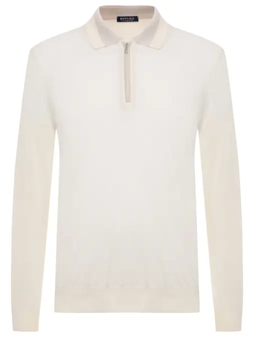Поло из шерсти и шелка BERTOLO LUXURY MENSWEAR