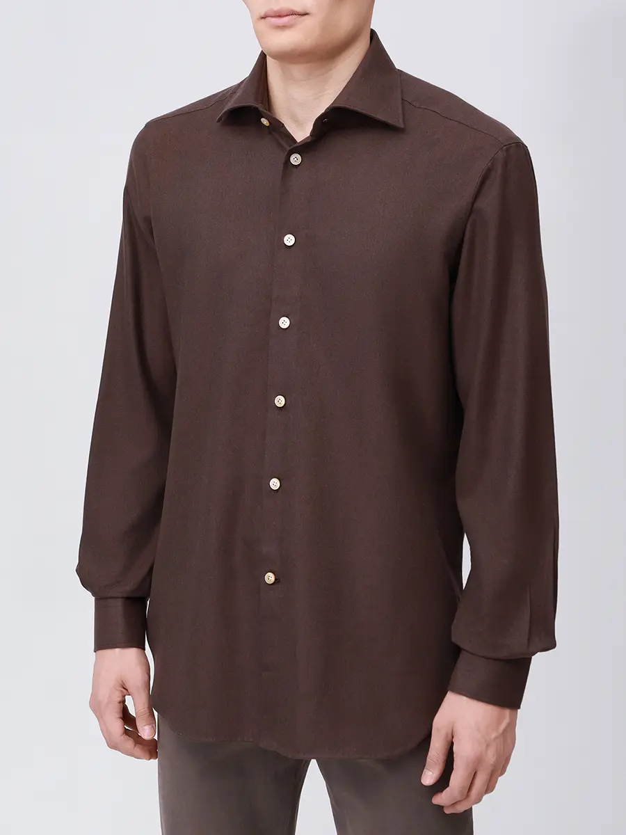 Рубашка Slim Fit из хлопка и лиоцелла