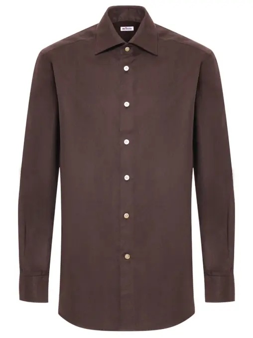 Рубашка Slim Fit из хлопка и лиоцелла KITON