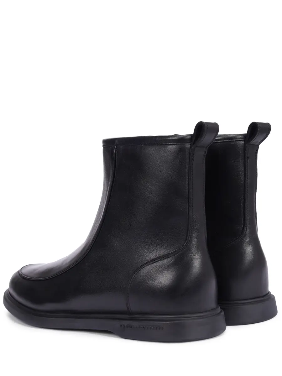 Ботинки кожаные на байке