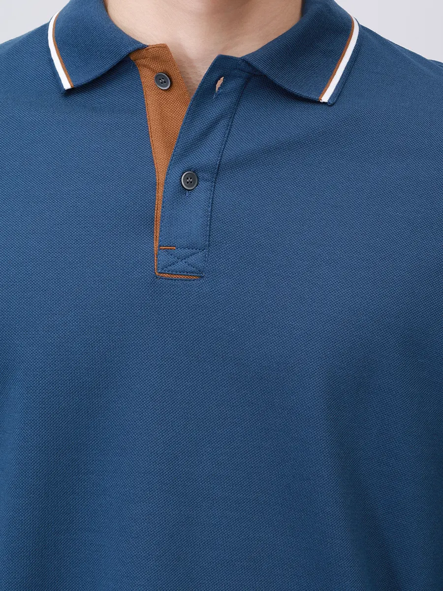 Поло из лиоцелла и хлопка