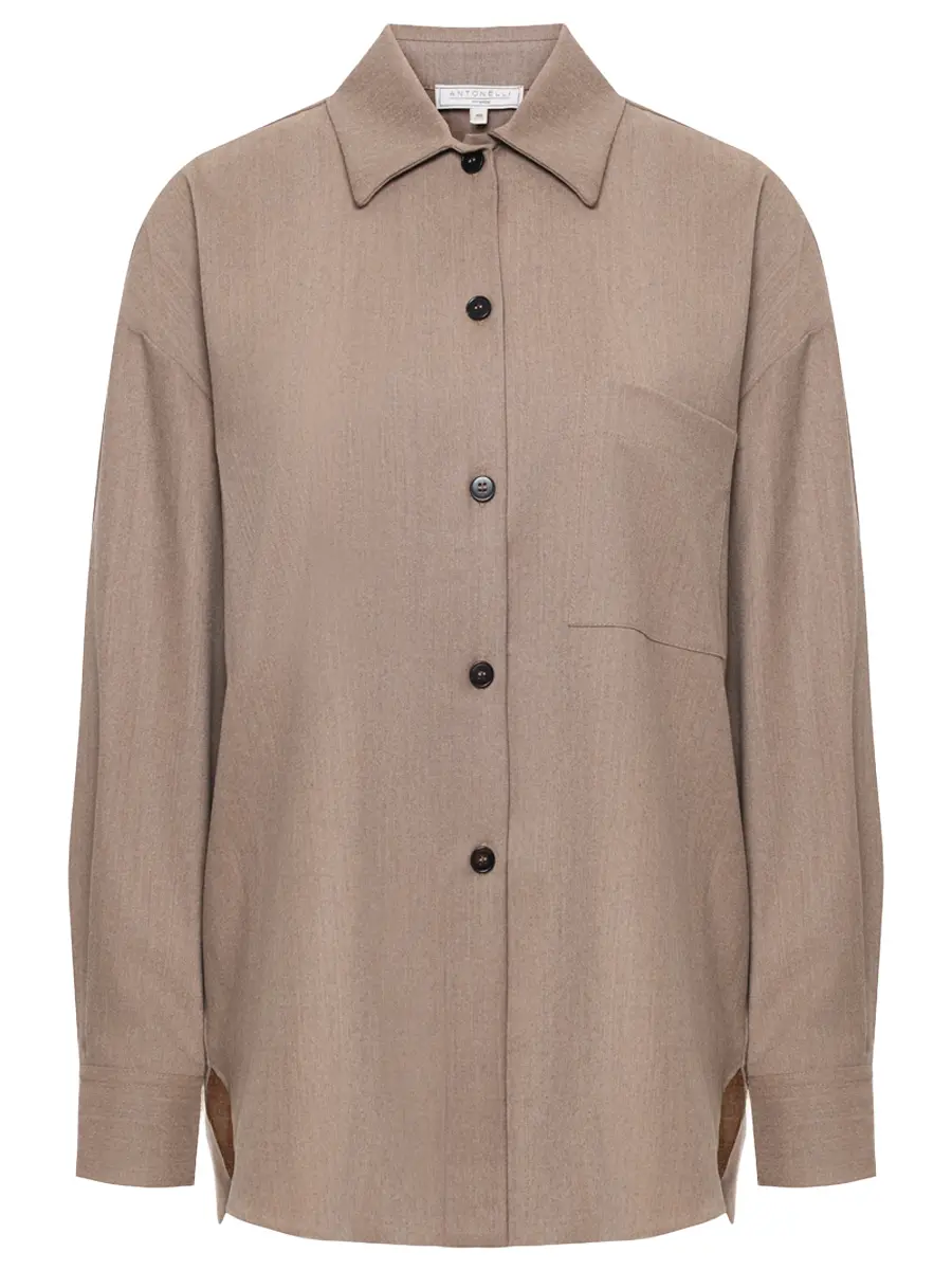 Рубашка из шерсти и вискозы