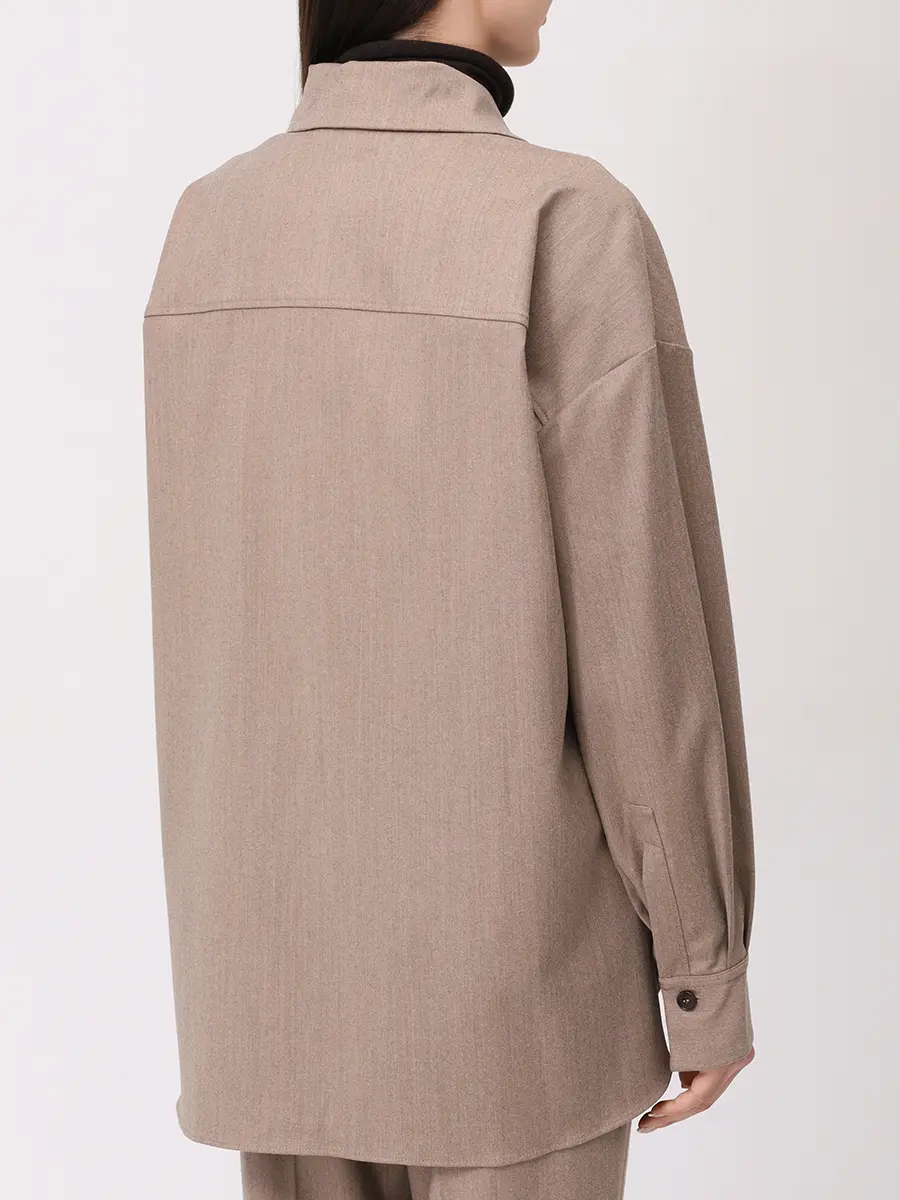 Рубашка из шерсти и вискозы