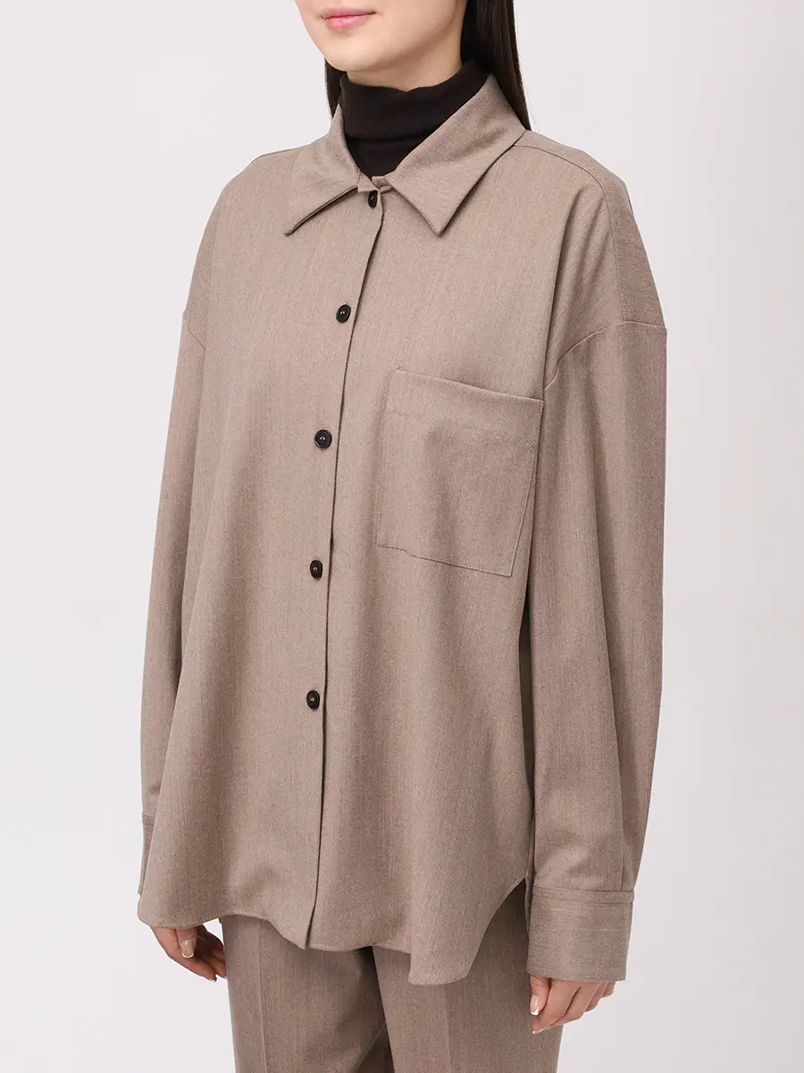 Рубашка из шерсти и вискозы