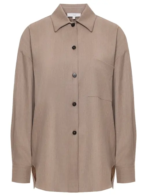 Рубашка из шерсти и вискозы ANTONELLI FIRENZE