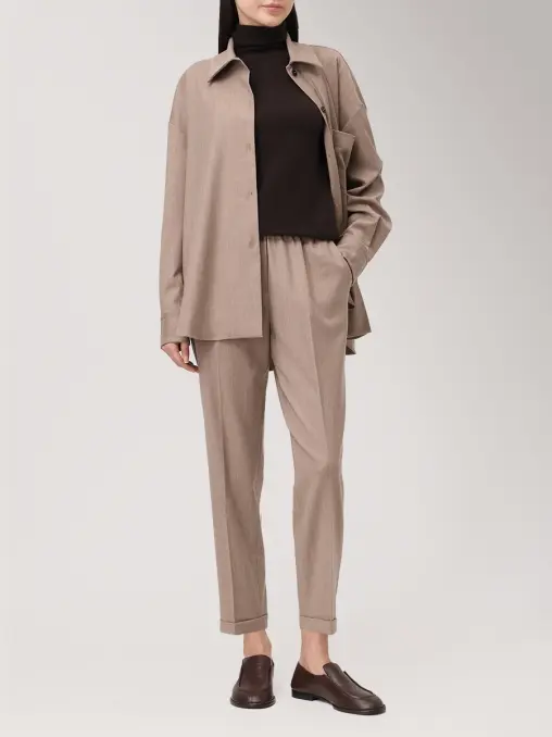 Рубашка из шерсти и вискозы ANTONELLI FIRENZE