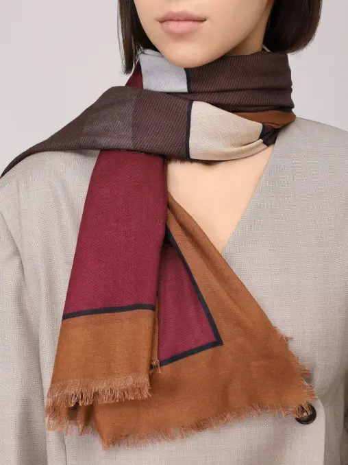 Платок из вискозы и шерсти COCCINELLE