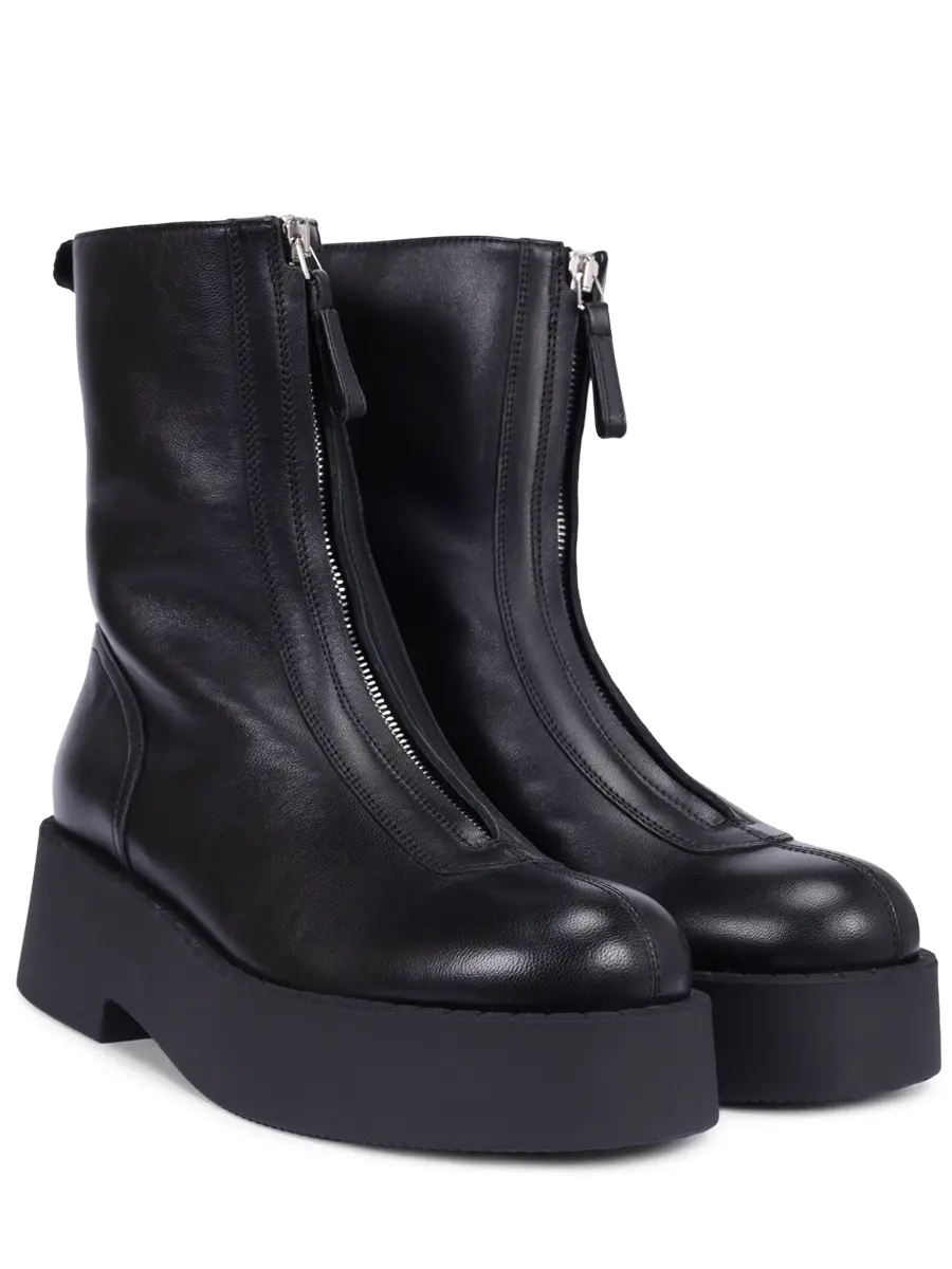 Ботинки кожаные на меху