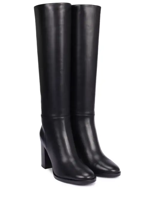 Сапоги кожаные на меху Santiago GIANVITO ROSSI