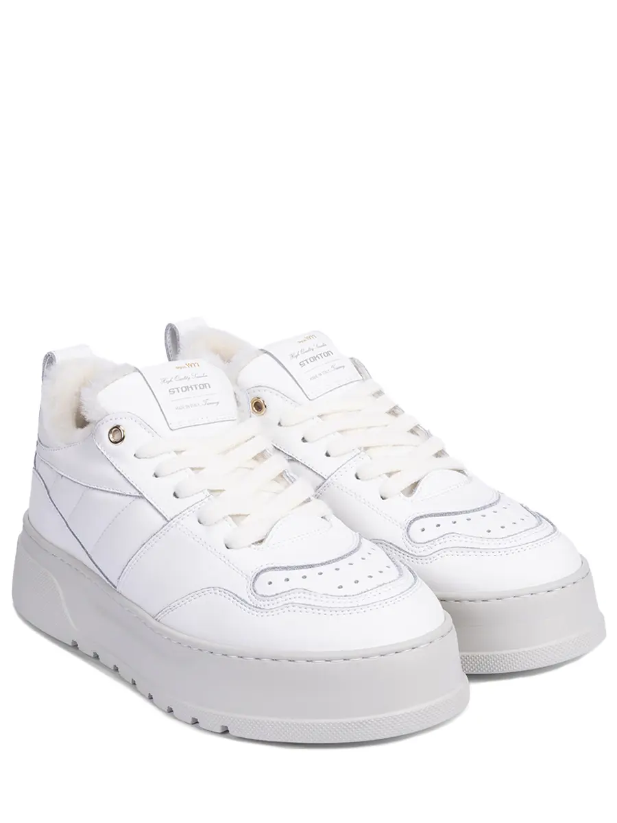 Кеды кожаные на меху