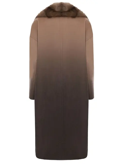 Пальто кашемировое с мехом соболя MANZONI 24