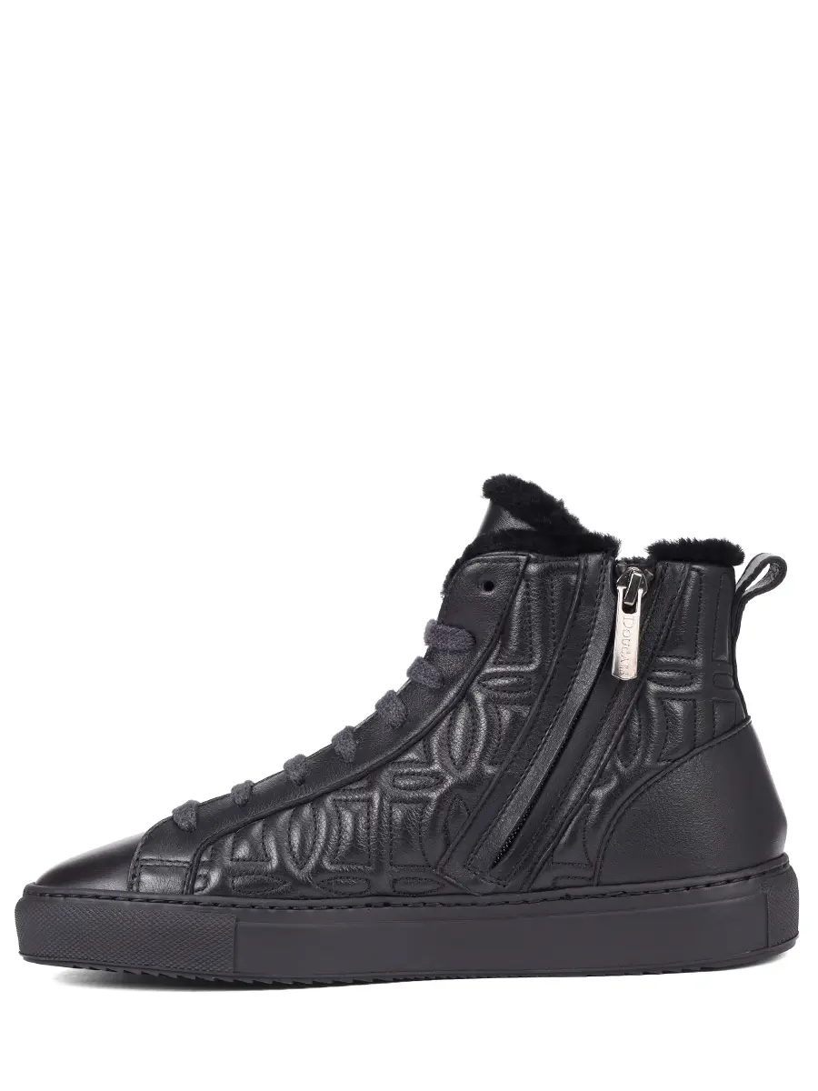 Кеды кожаные на меху