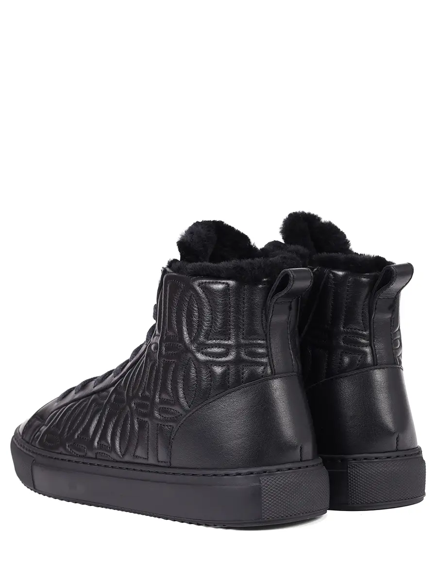 Кеды кожаные на меху