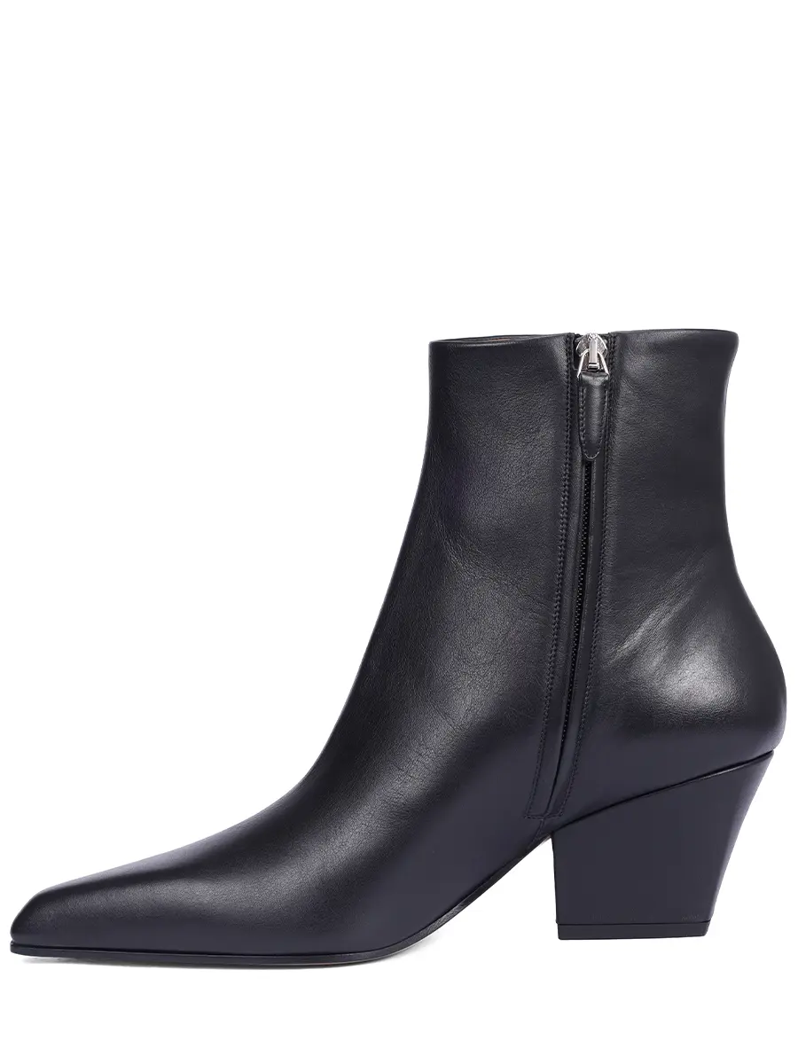 Ботильоны кожаные