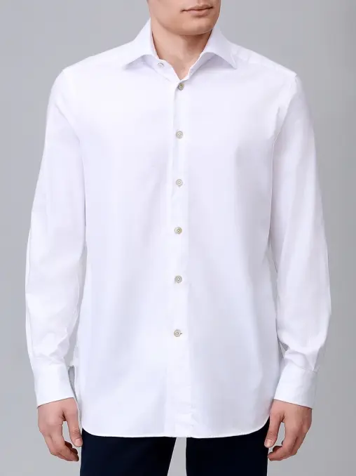 Рубашка Slim Fit из хлопка и лиоцелла KITON