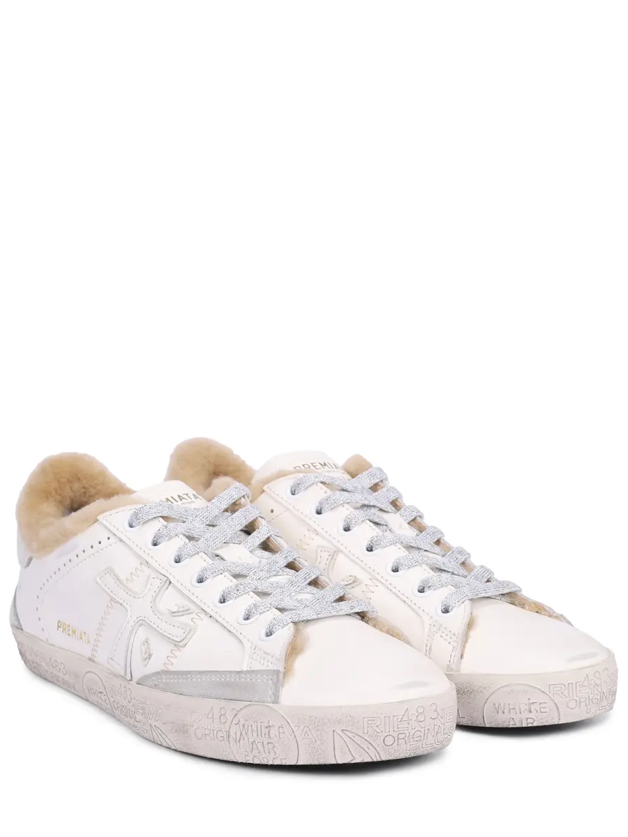 Кеды кожаные на меху