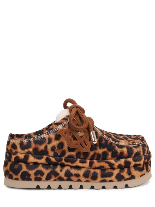 Сабо Blizzard кожаные на меху NAKED WOLFE