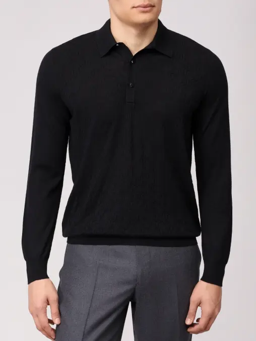 Поло из шерсти и шелка BERTOLO LUXURY MENSWEAR