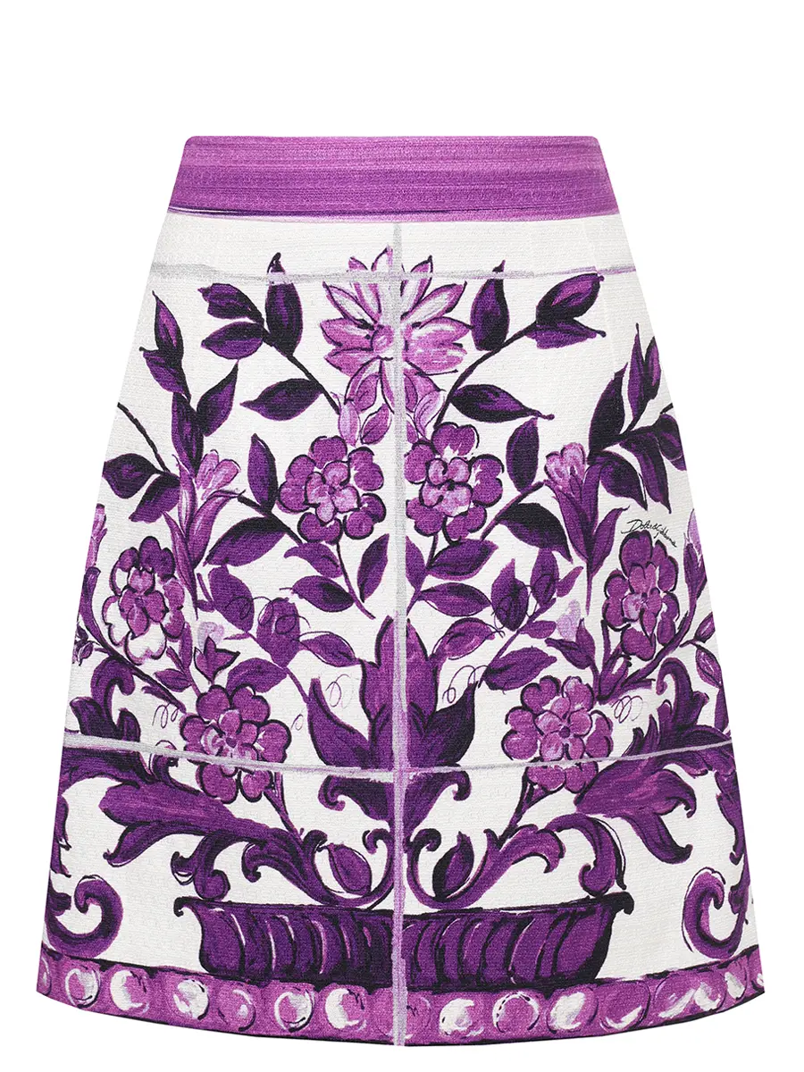 Юбка из хлопка и вискозы