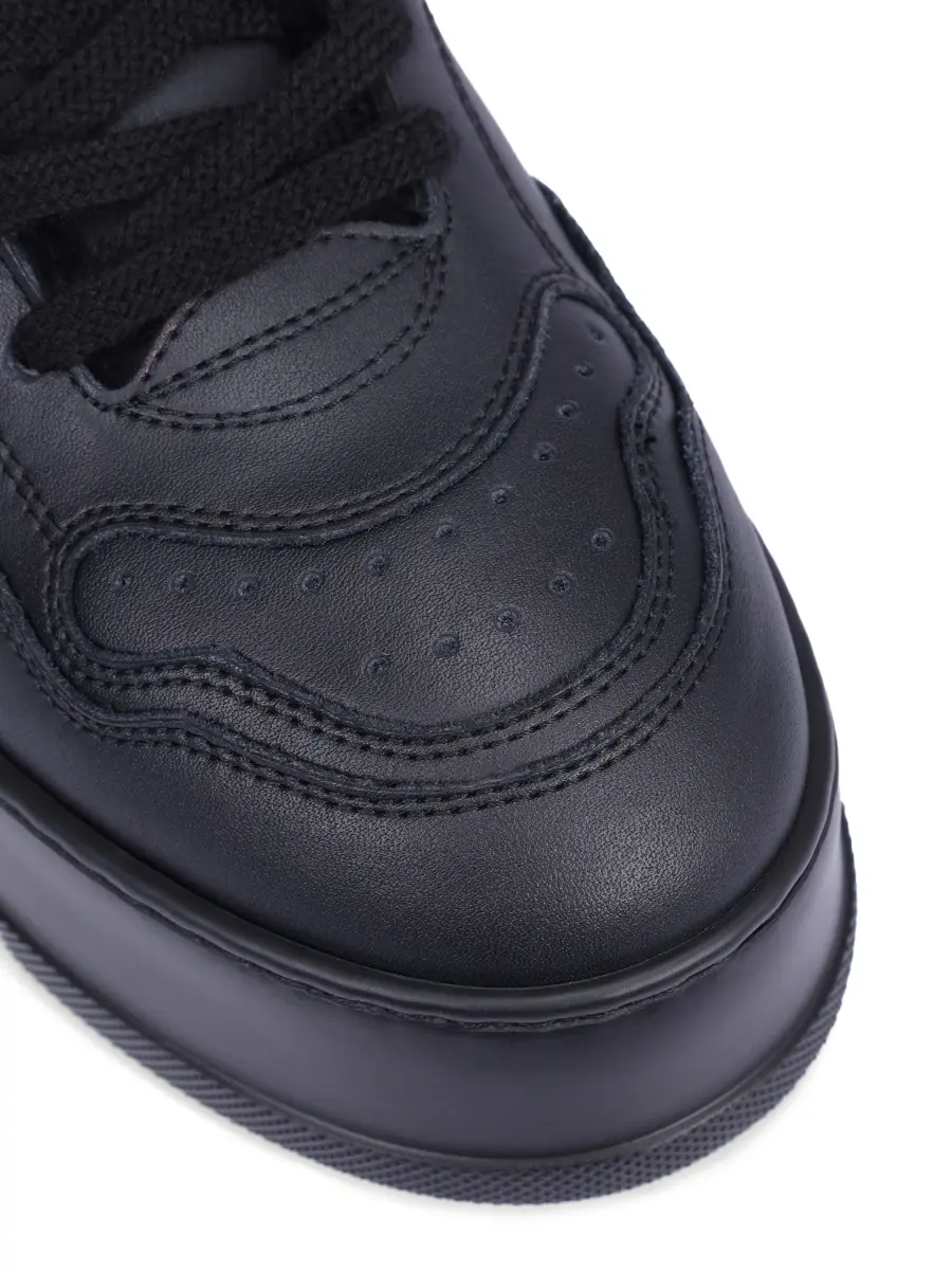 Кеды кожаные на меху