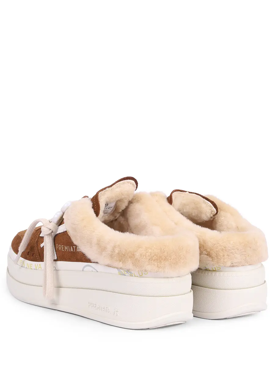 Мюли замшевые на меху Micol