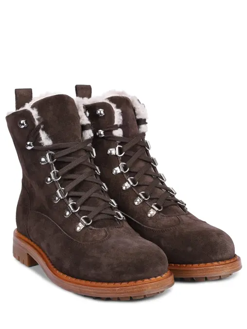 Ботинки замшевые на меху KITON