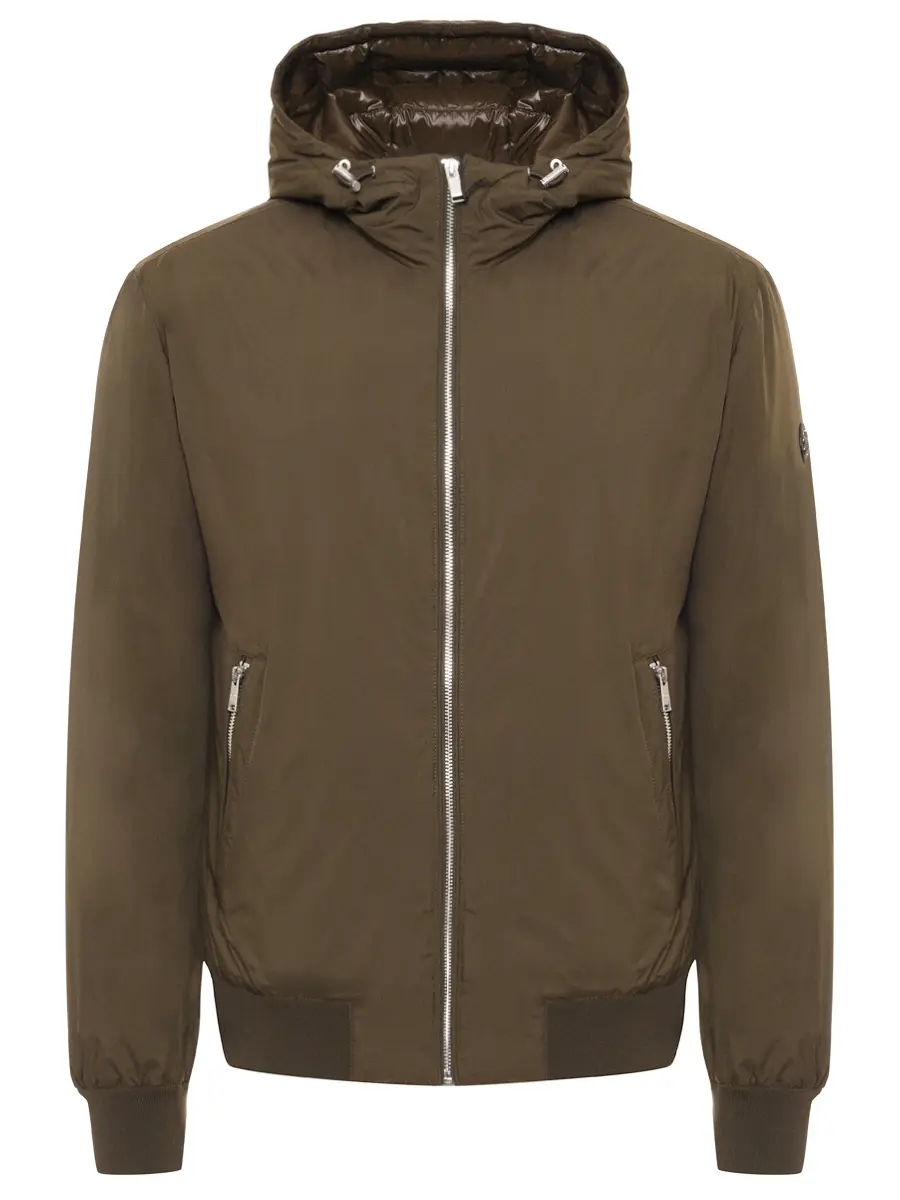 Пуховик однотонный