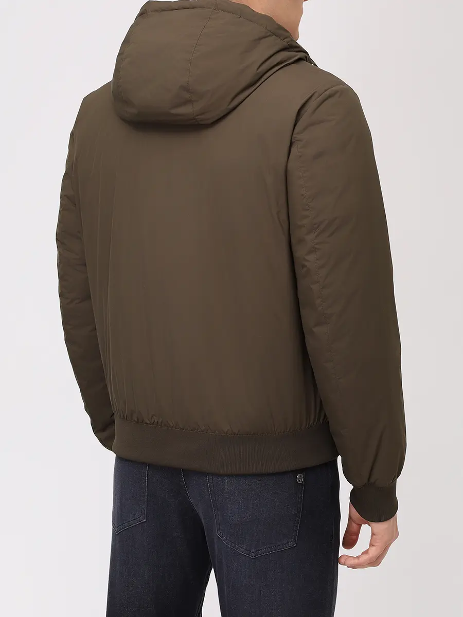 Пуховик однотонный