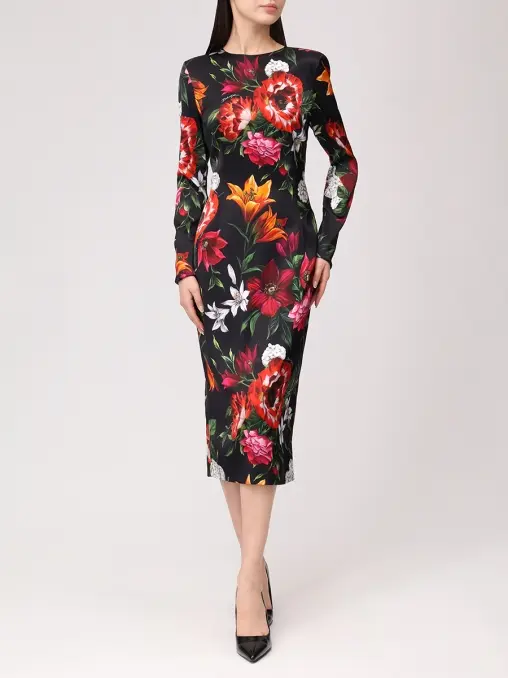 Платье из вискозы DOLCE & GABBANA
