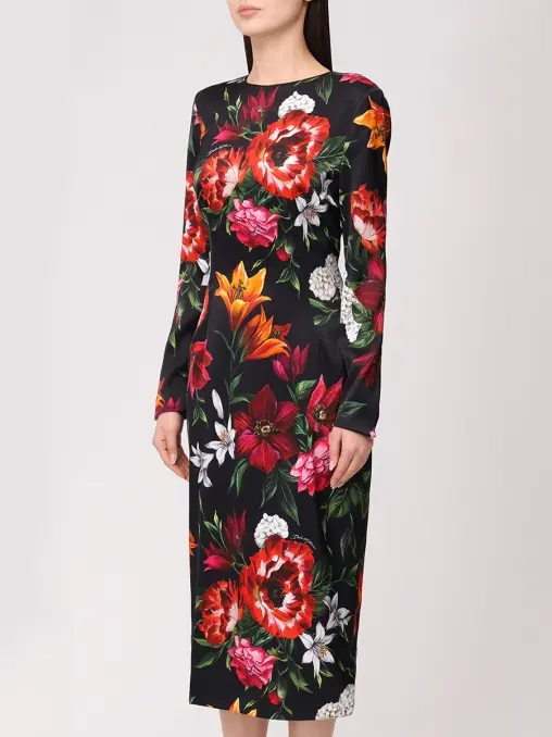 Платье из вискозы DOLCE & GABBANA