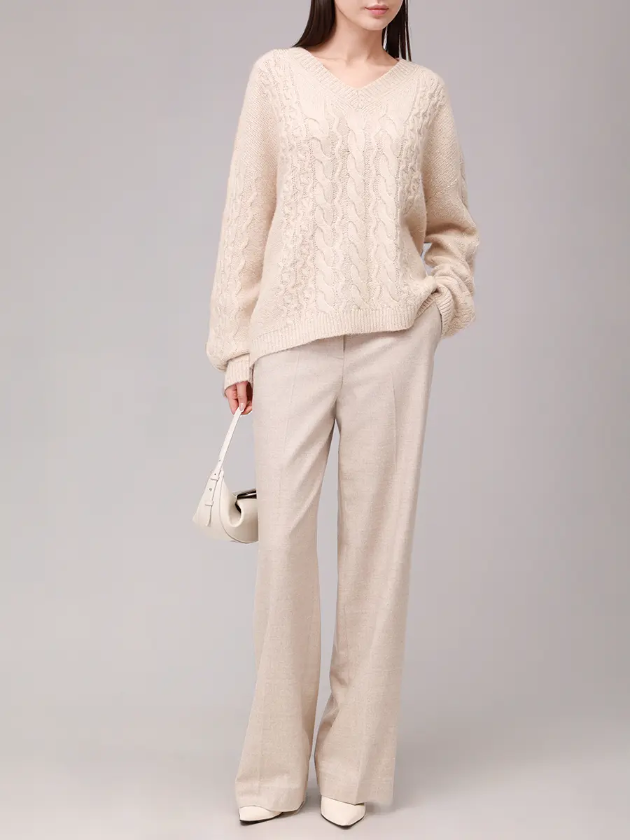 Пуловер шерстяной