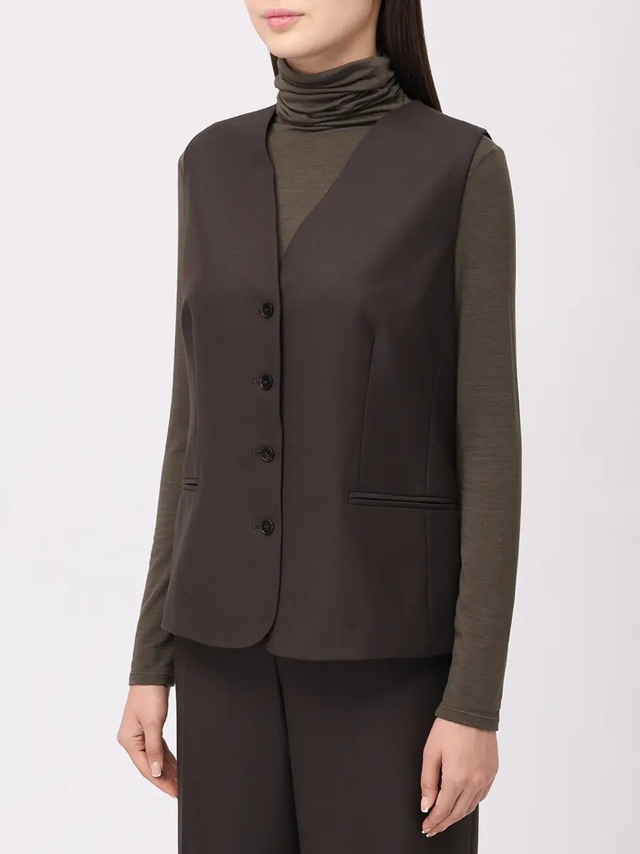 Жилет однотонный