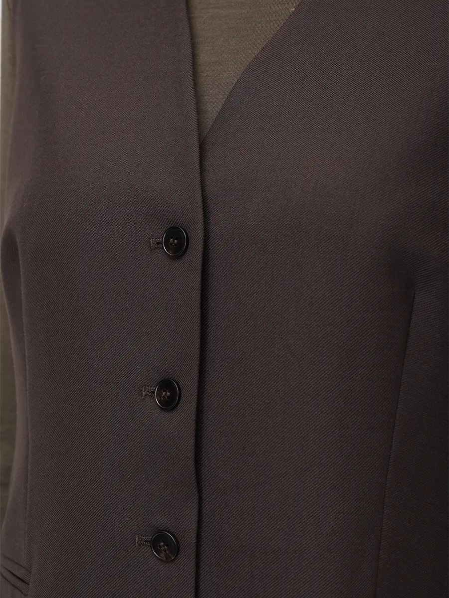 Жилет однотонный