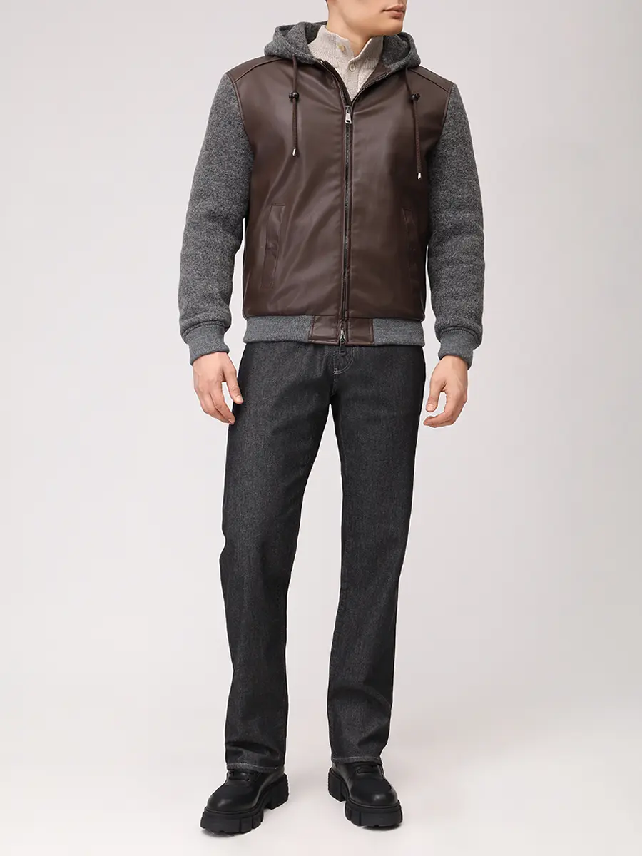 Бомбер комбинированный