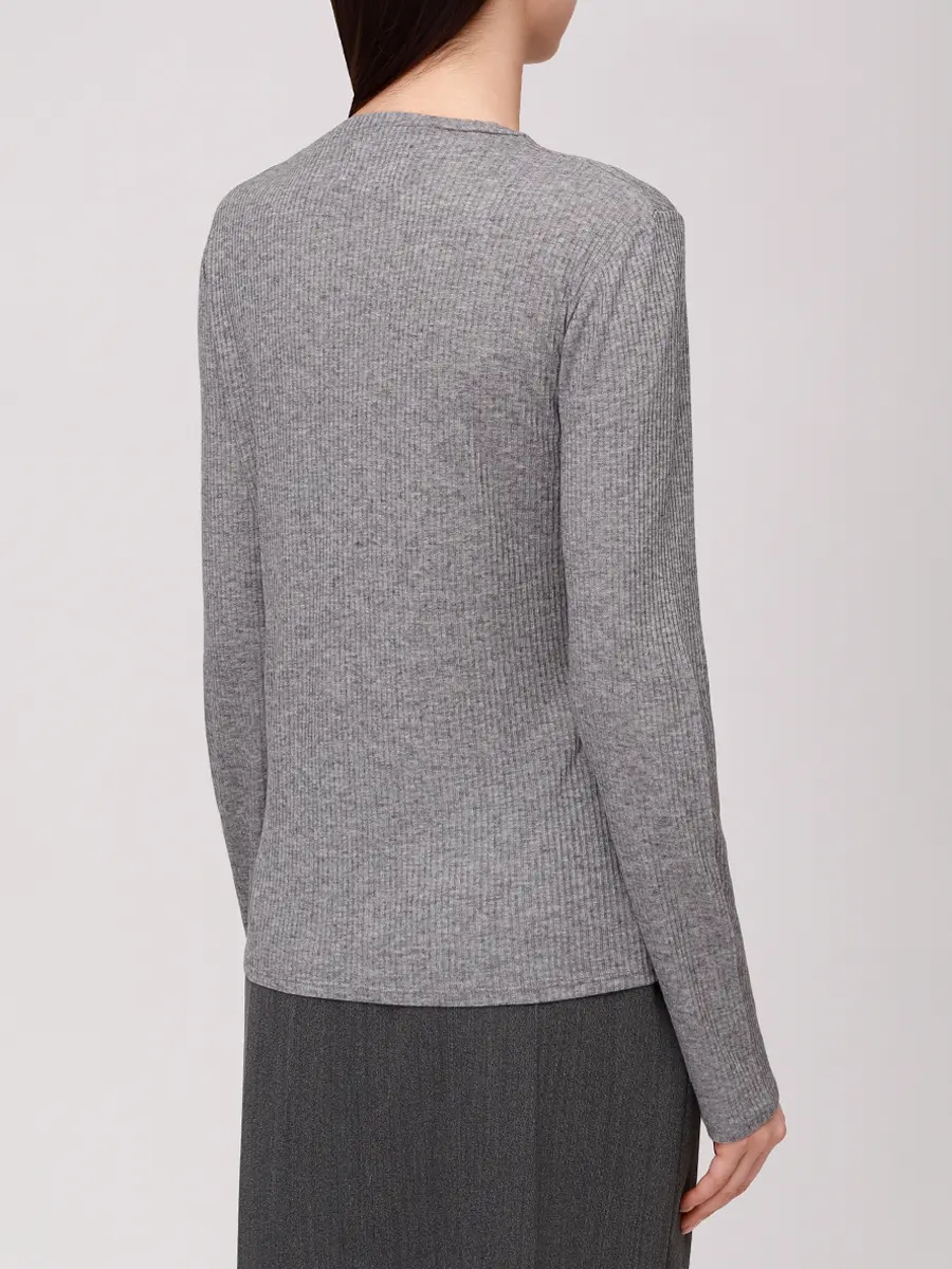 Лонгслив из вискозы и шерсти