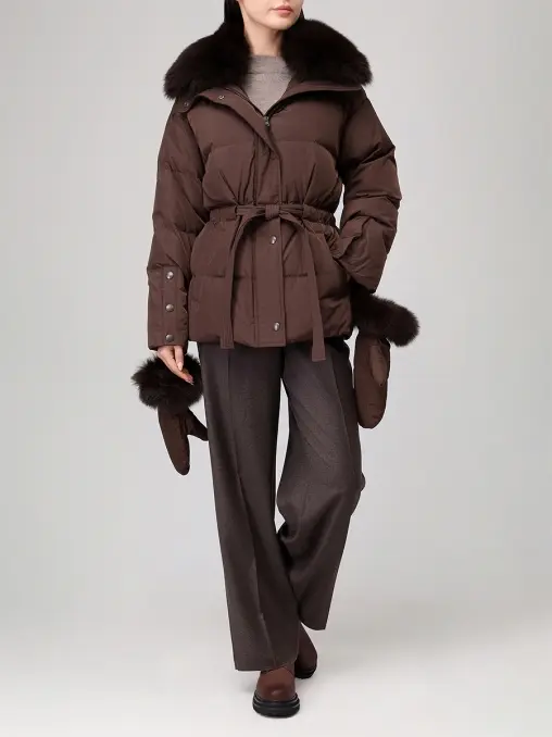 Пуховик стеганый YVES SALOMON