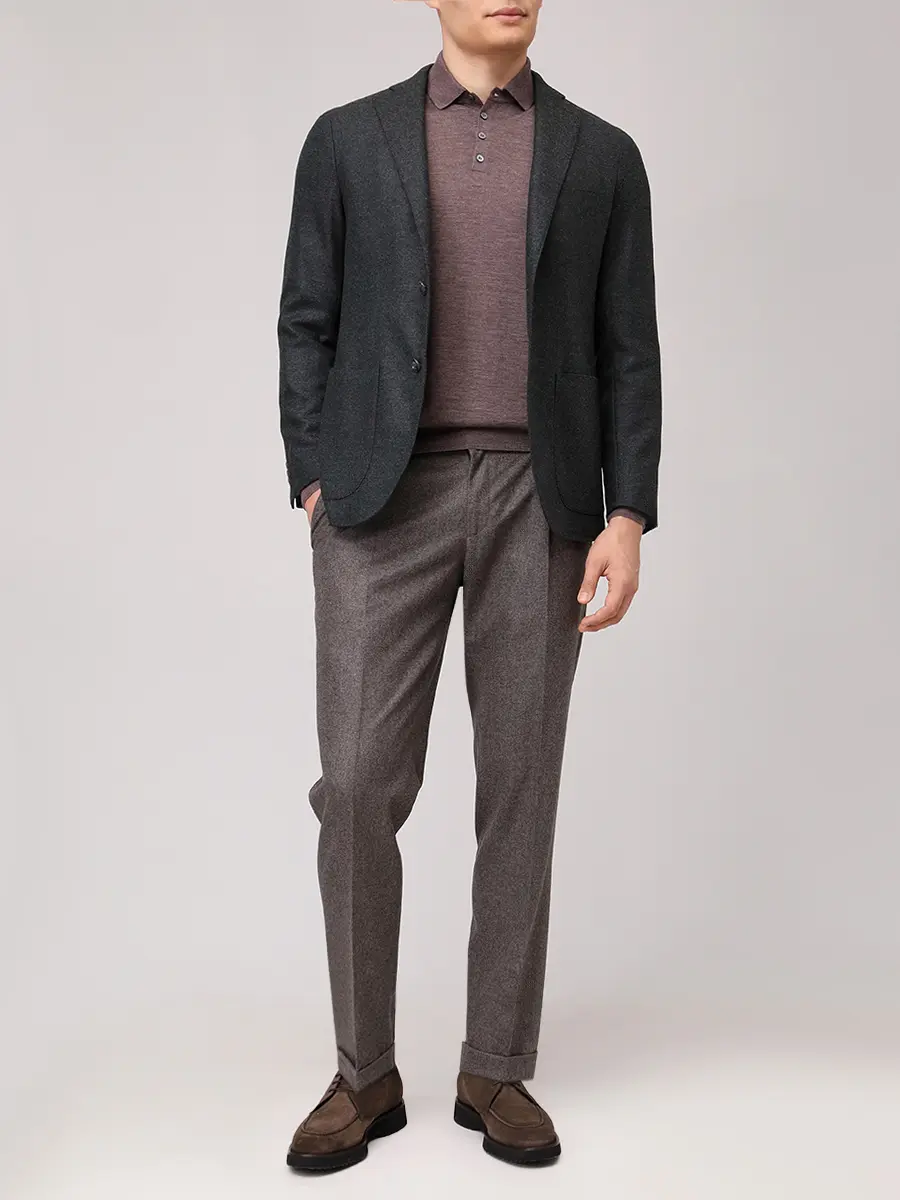 Поло из шерсти и шелка